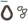 Rompin 100pcs/lot Carp Fishing Pear Shape Rig Rings Loops Swivels Carping Terminal Tackle Matt Black Color S M L Size ► Photo 1/6