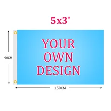 Пользовательский флаг 150x90 см 3x5FT полиэстер Любой логотип флаг и баннеры