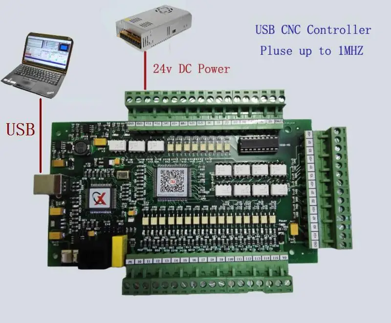 Мини-токарный станок с ЧПУ движения контроллер USB карты Mach3 200 кГц Breakout совета Интерфейс для резьбы по дереву машины