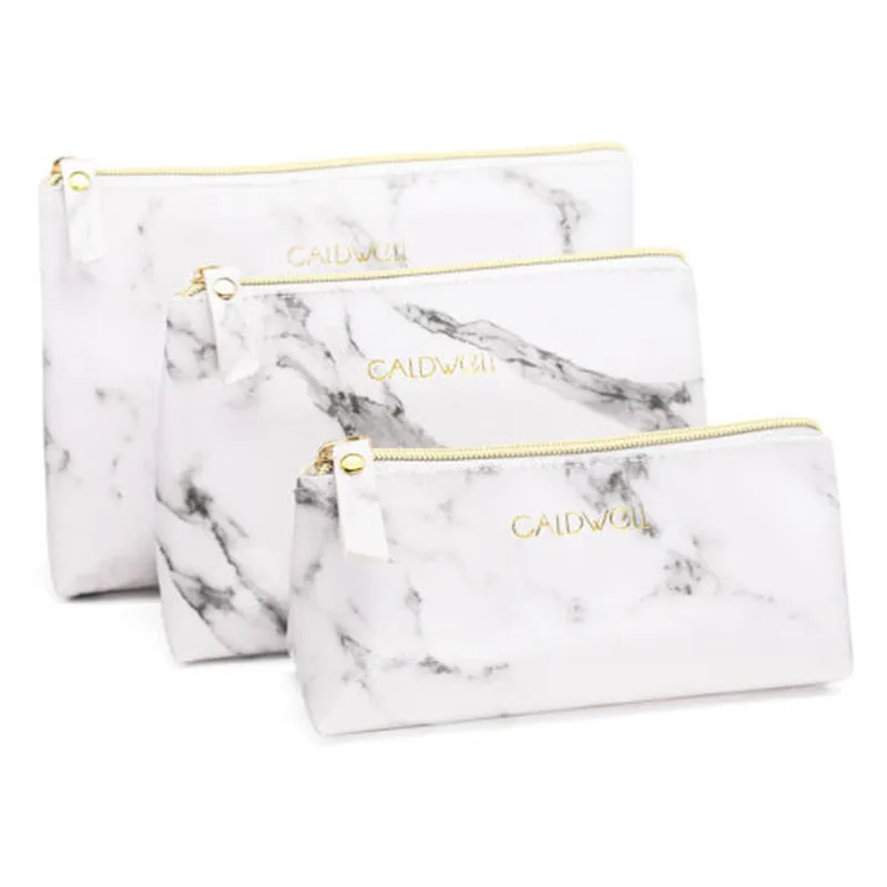 الرخام خطوط متعددة وظيفة محفظة مربع سفر ماكياج التجميل حقيبة أدوات الزينة مقلمة