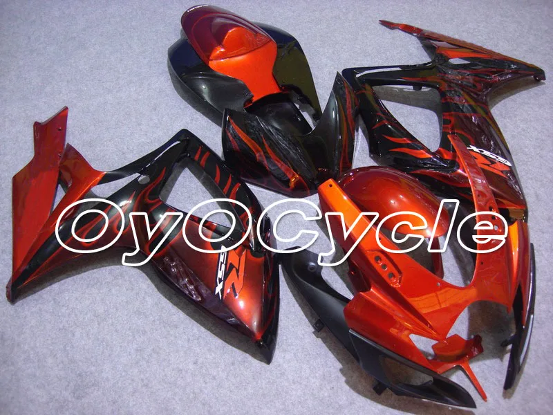 

For 06-07 Suzuki GSXR600 GSXR750 K6 K7 GSXR 600 750 Injection Motorcycle ABS Fairing Bodywork Kit 2006 2007 Black Orange