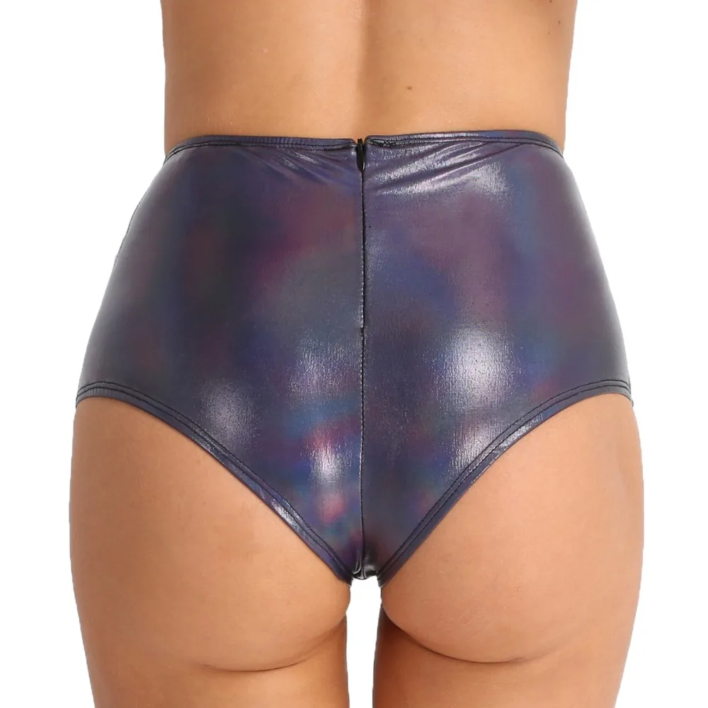 YiZYiF Womens Metallic Booty Shorts Low Rise Strappy Bikini Briefs Underpants