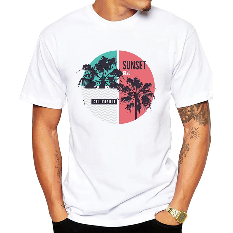 sunset color t shirt