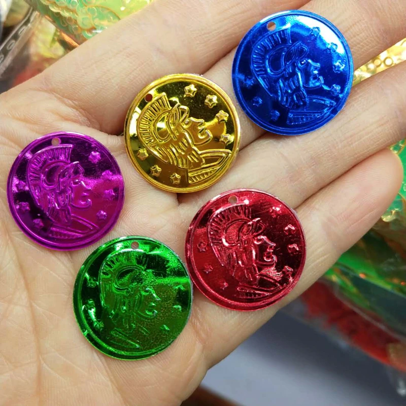 50pcs 20mm Charm Round Loose Sequins Paillettes DIY Sewing Belly Dance Clothes 