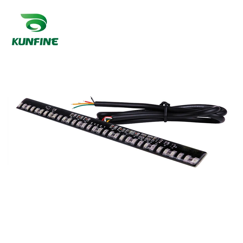 KUNFINE 4PCS Universal Motorcycle LED Turn Signal Indicators light Blinkers Flexible Bendable Amber Light 3 (4) L