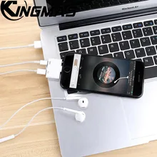 

For iphone X 8 7 Plus Mic Call For IOS 10.3 11.3 Headphones 2in1 for lightning interf Splitter Changing Audio Meanwhile Adapter