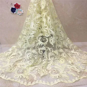 

High quality Tulle Lace Fabric Fairy Dress Wedding Dresses accessories sequins lace Fabrics HJ1228-1 White /Pink /yellow