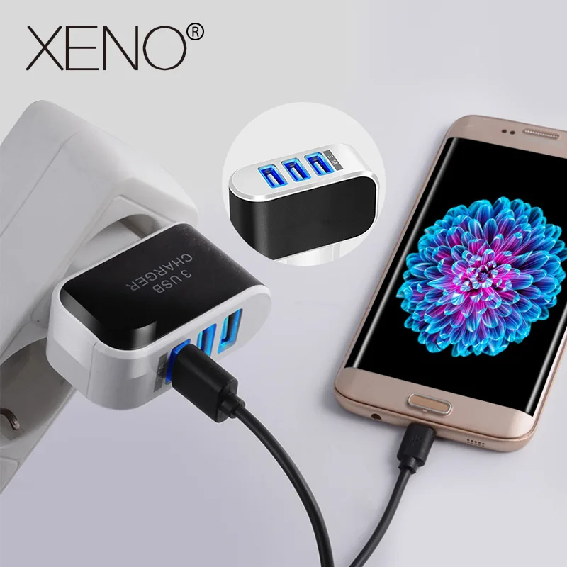

USB Charger 3 Ports 5V2A Travel USB Wall Power Adapter EU Charger Charging For iPhone Samsung Huawei P20 Lite