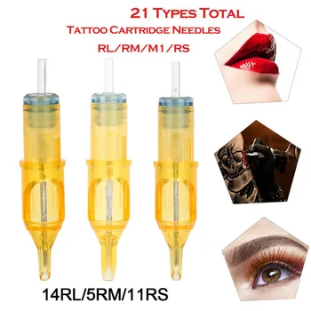 

Hot Sale 10pcs Disposable Semi-Permanent Makeup Tattoo Cartridge Needle RL/RM/RS Tattoo Gun Supplies 5RM/11RS/14RL