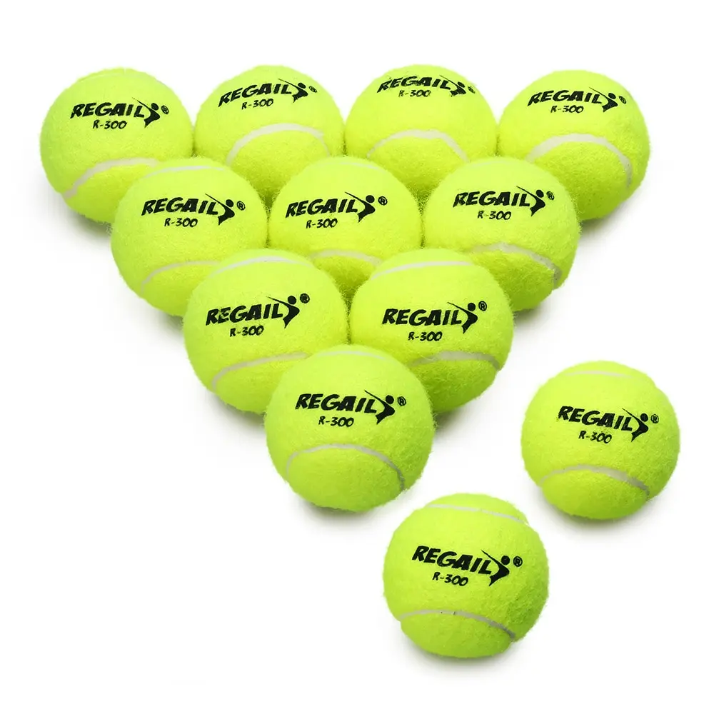 

6/12 Pcs Rubber Tennis Ball Training Practice Tennis Balls Durable Tennis Practice Ball for School Club Competition Exercises