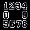 Number Patches Figure Digit Word Patches Embroidered Iron on for DIY Stripes Motif Appliques Garment Clothes Badge ► Photo 1/4