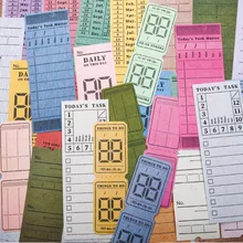 30 unids/lote Vintage antiguo de nota de papel almohadilla Retro boleto notas Bloc de notas Memo de la Oficina de la Escuela de papelería