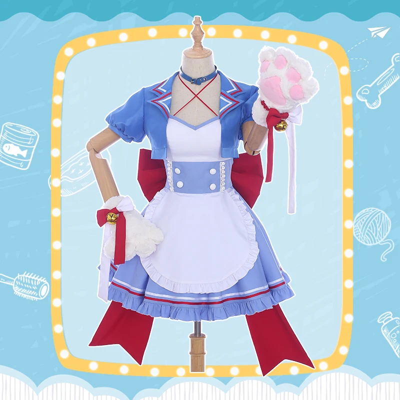 Аниме! My Hero academic Midoriya Izuku Todoroki Shoto Bakugou Katsuki Kaminari Denki платье горничной униформа