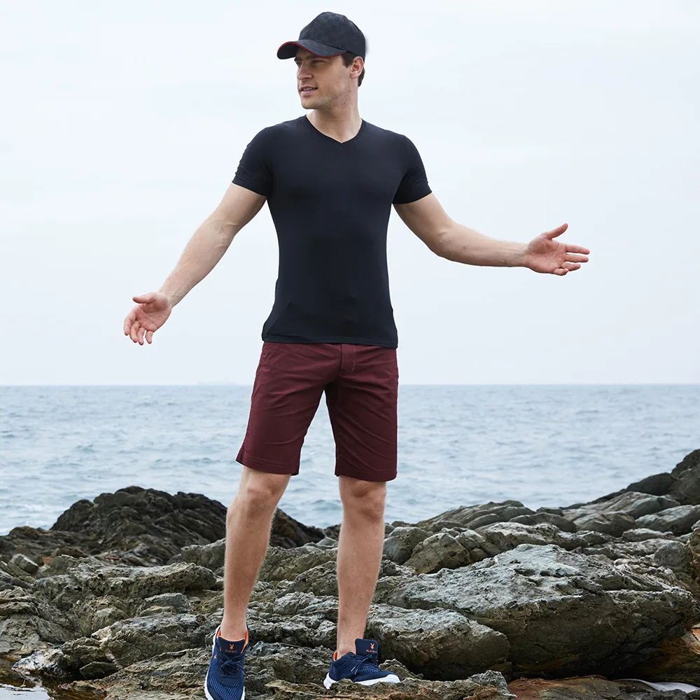  Fashion 2018 Summer 100% Cotton Breathable Pure Color T Shirt Men Short Sleeve Casual Male Tops Brand Clothing High Quality (15)