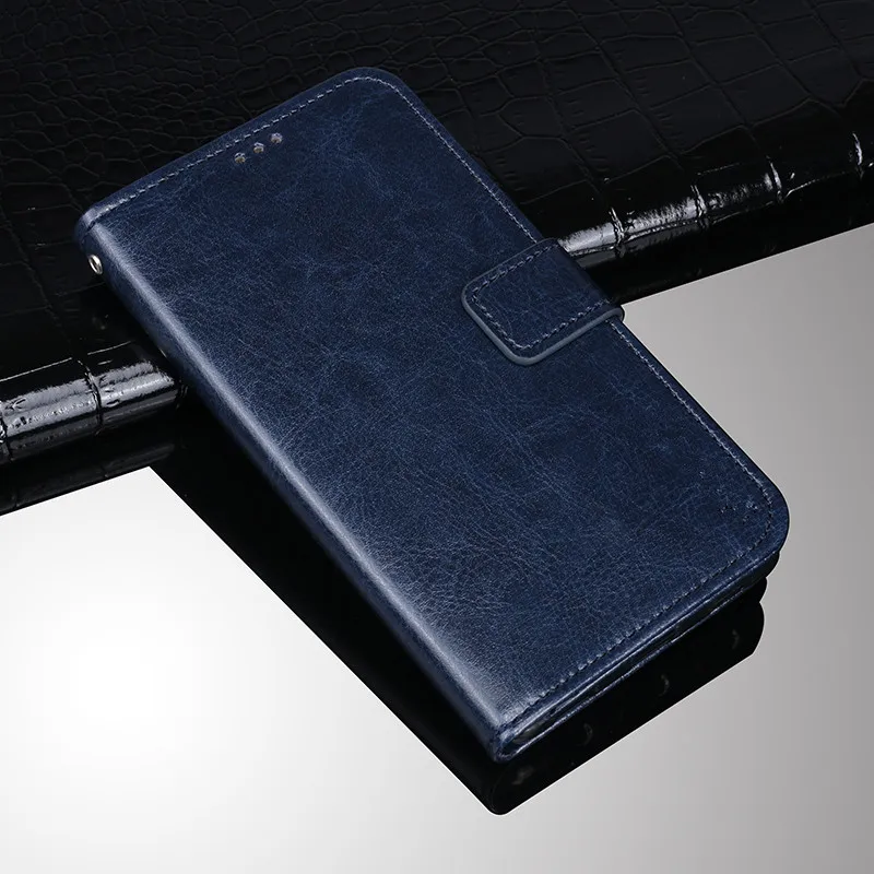 Для huawei Y5 чехол 5,71 дюймов флип бумажник из искусственной кожи чехол для huawei Honor 8 S обложка книги Стенд карт памяти телефон случаях - Цвет: Темно-синий