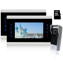 Homefong Panel Táctil 2V1 7 Pulgadas a Color TFT LCD de Vídeo Monitor de La Puerta Del Timbre Del Teléfono Intercom 1200TV Líneas Cámara de Visión Nocturna sistema
