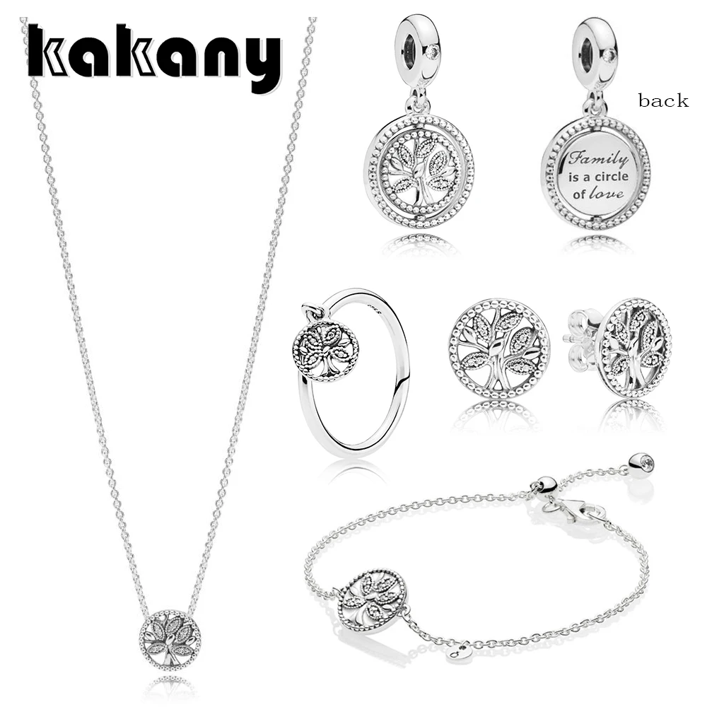 

KAKANY 2019 Spring Real 925 Sterling Silver European Tree of Life Set Shining Retro Collection Original DIY Glamour Jewelry