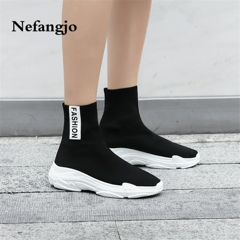 noir En Beige Hiver Sont Et Nefangjo Mode Que Respirant La Casual Sport 2018 Automne Bottes Nouveau Chaussettes Étoiles Même qBqwUApx