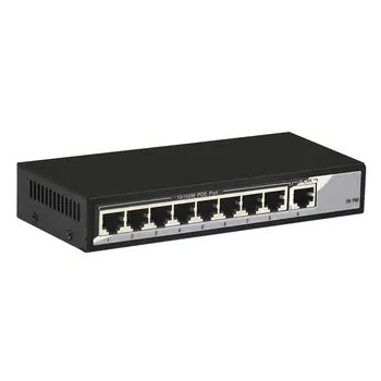 

8+1 Ports 100Mbps PoE Switch Injector Power over Ethernet IEEE 802.3af For IP Camera System Network Switch Built-in Power Supply