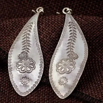 

Handcrafted 925 Silver Thai Silver Earrings Pure Silver Bohemia Earrings Lady Charming Earrings