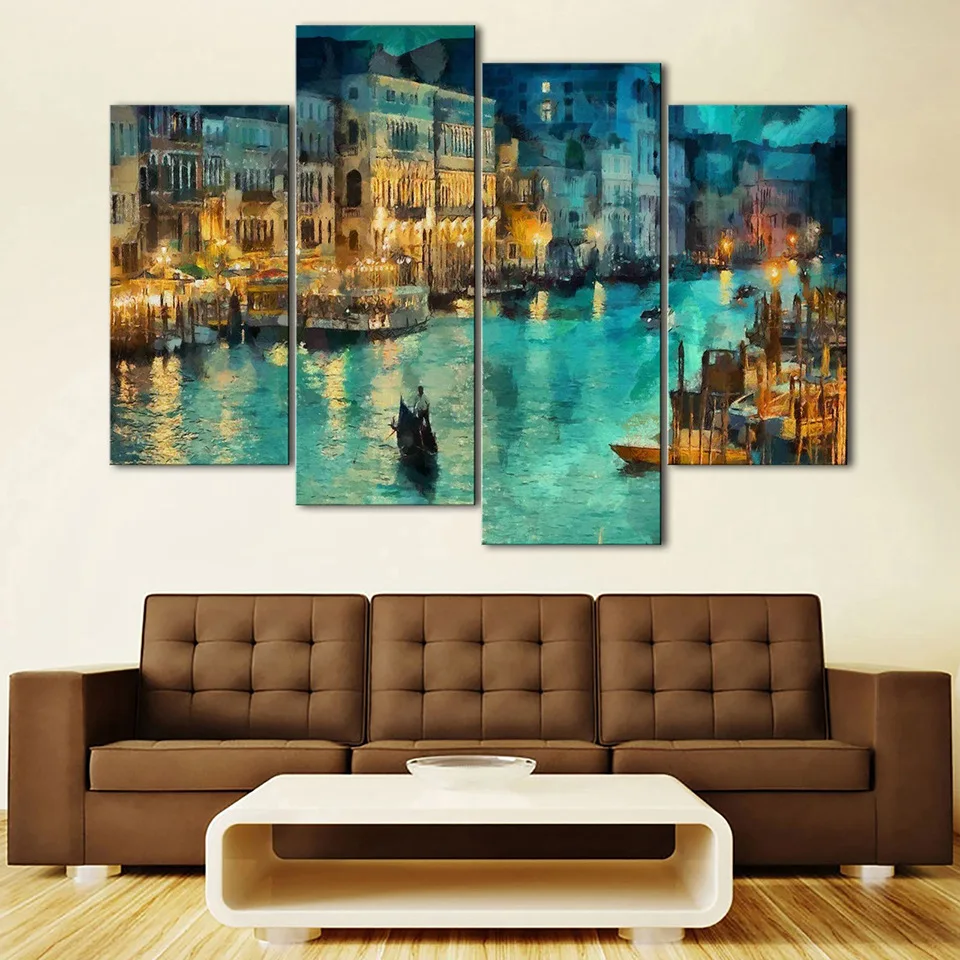 

Van Gogh Oil Painting Landscape Apricot Canvas Paintings Poster Wall Print Canvas 4 Panel Home Decorations Living Room Abstract