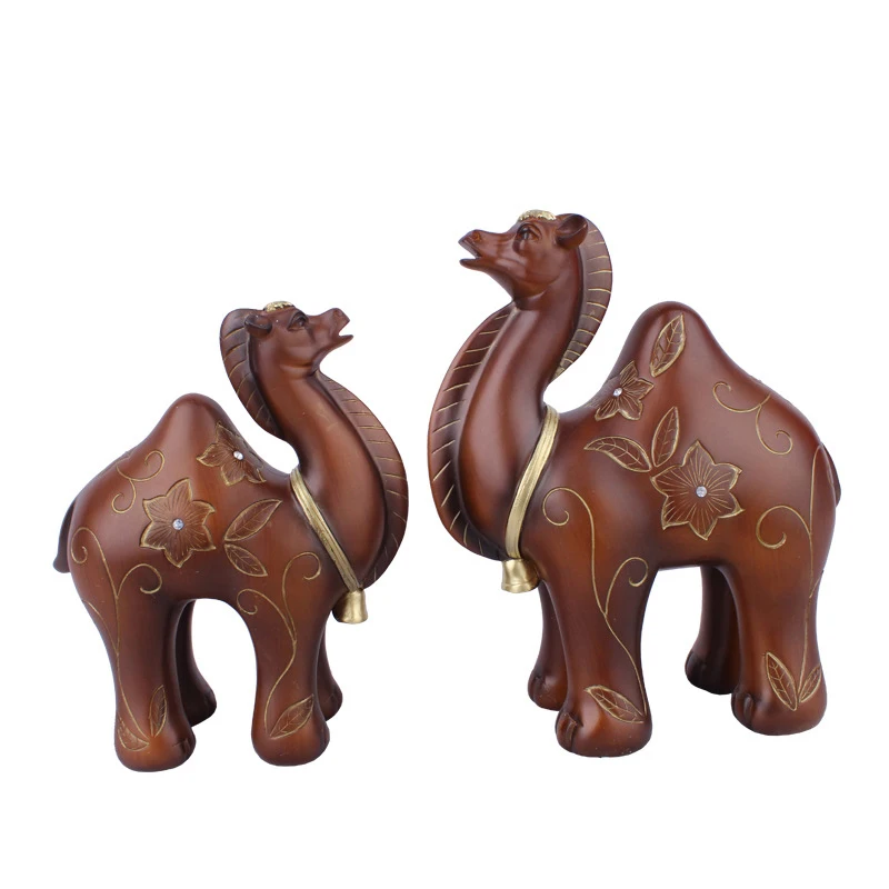 

2pcs Creative Animal Camel Figurine Animal Cute Camel Model Home Decor Miniature Garden Decoration Accessories Modern Craft Gift