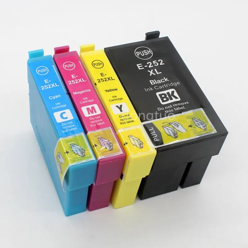 

4 Pack 252XL T252XL Replacement High Yield Ink Cartridges for ink WorkForce WF-3620 3640 7110 7610 7620 printer