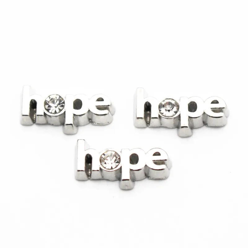 

Hot selling 10pcs/lot Crystal Hope floating charms living glass memory lockets diy Accessory charms jewelry