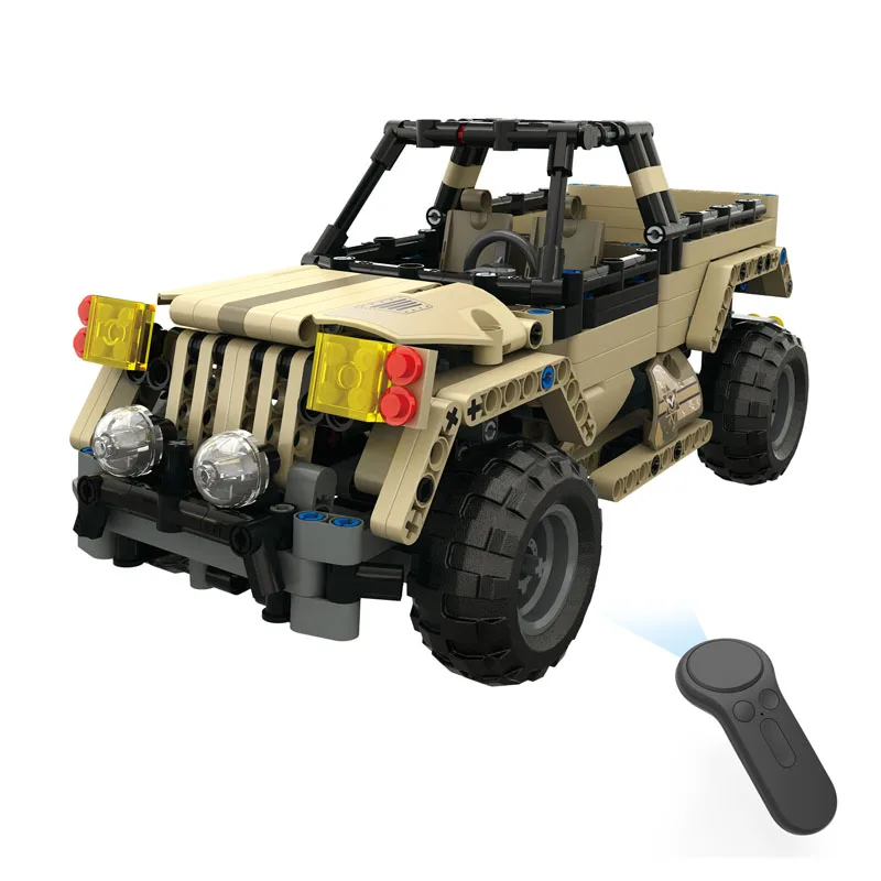 

INKPOT DIY Assemble Remote Control Military Trucks 2.4Ghz 4 Channel RC Car Building Blocks Bricks Model Toys Birthday Gifts
