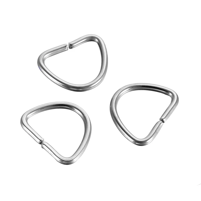 

100PCS Stainless Steel Solid Open D Rings Clasps Jewelry Making Findings 9.3mmx7.6mm