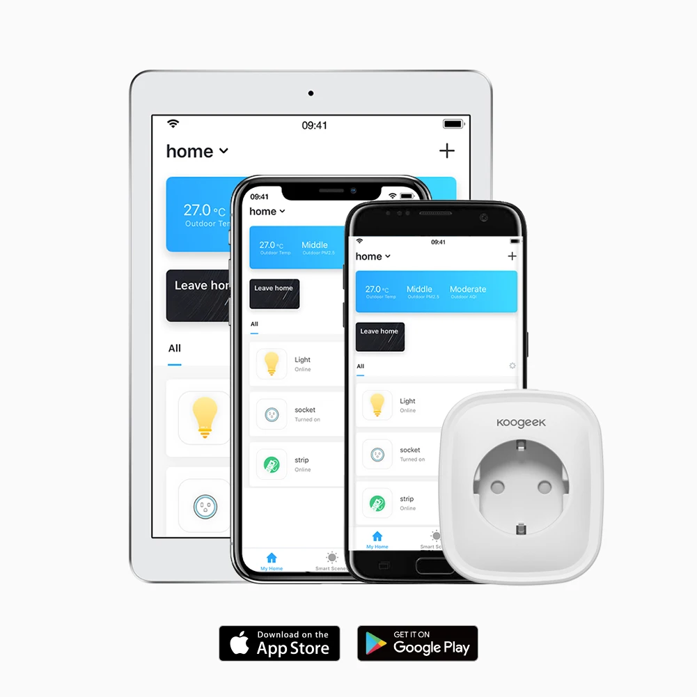 5 шт./лот Koogeek WiFi интеллектуальная розетка умный пульт дистанционного управления таймер Голосовое управление для Alexa Google Assistant беспроводной штекер