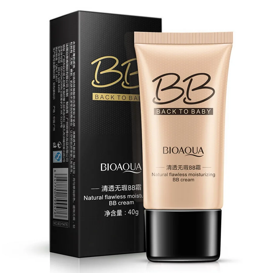 

BIOAQUA Natural Flawless BB Cream Whitening Moisturizing Concealer Nude Foundation Makeup Face Beauty 40G Facial Care Make up