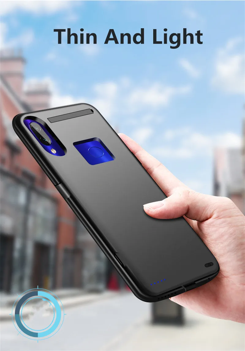 Neng 6800 mAh Чехол для зарядного устройства для Xiaomi Redmi note7 Pro Note7 Крышка для зарядки батареи внешний блок питания резервный блок питания