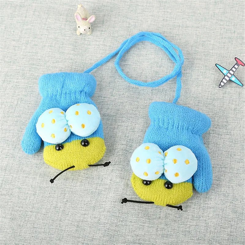 Cute Infant Baby Gloves Mittens Cotton Soft Knitting Warm Kids Gloves Thicken Hot Girls Boys Of Winter Warm Gloves  (7)