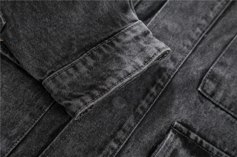 Una Reta джинсы в стиле стрит куртки мужские Осень Новые Карманы Мужская джинсовая куртка плюс размер длинный рукав хип хоп куртки пальто