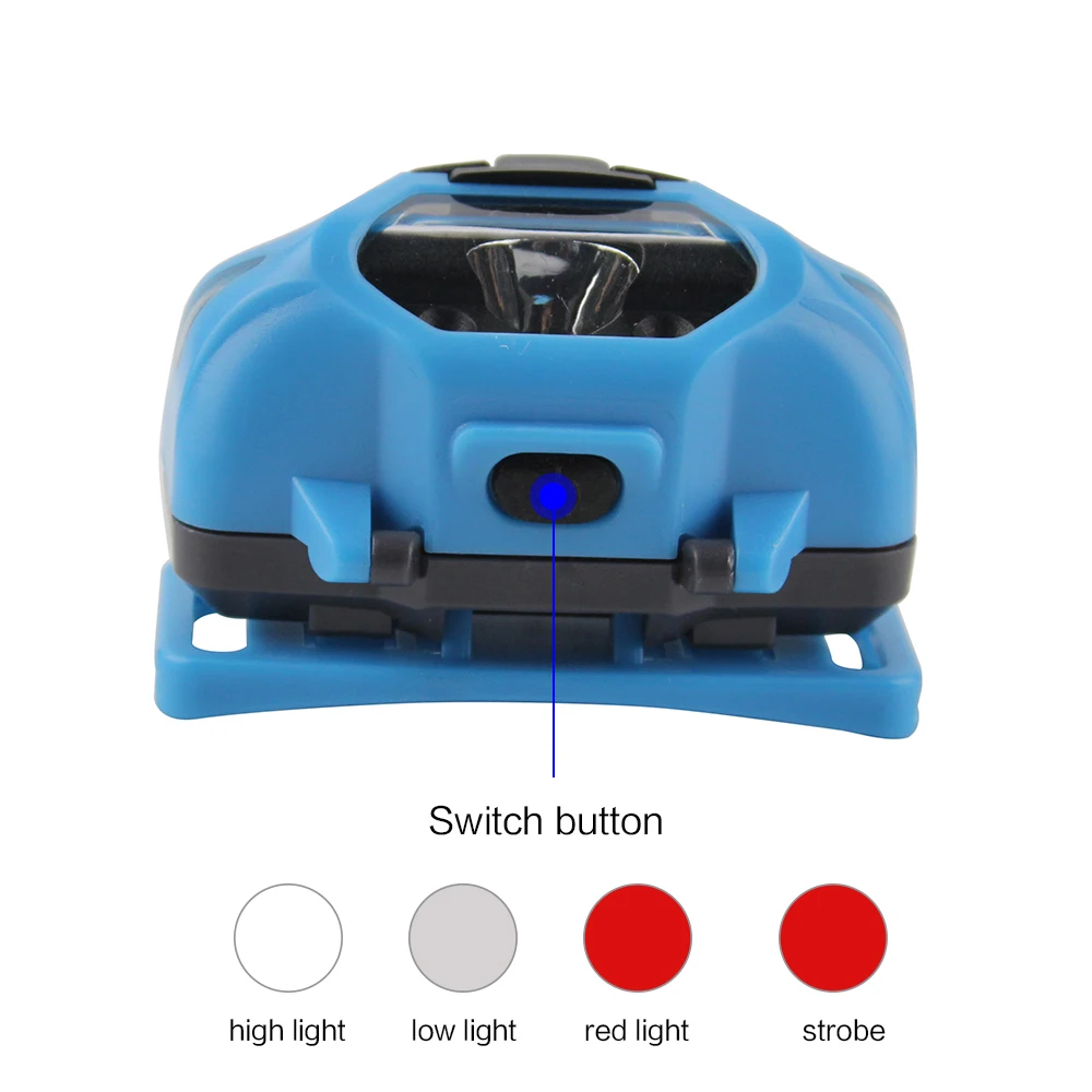 BORUIT 200LM 3W светодиодный налобный мини-фонарь 4-режимный фонарик Водонепроницаемый фар Пеший туризм кемпинг фонарь для охоты фронтальной Фонари