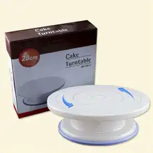 Вращающийся поворотный стол для торта вращающаяся декоративная платформа противоскользящие кухонные капкейки подставка пластиковая форма для выпечки торта Кондитерские инструменты