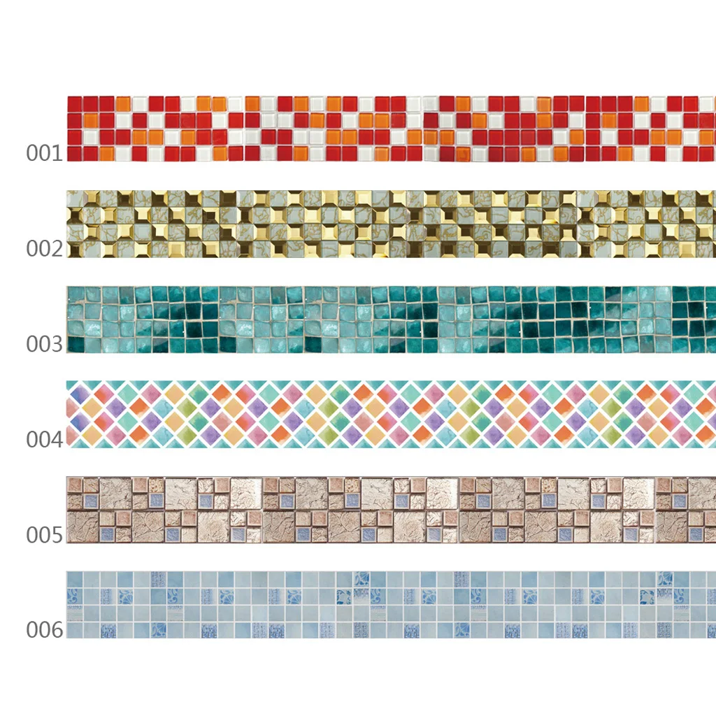 PVC Waterproof 3D Mosaic Wall Paper Wall Sticker Decorative Decal for Home Office Wall Floor Tile Decor 500x20cm