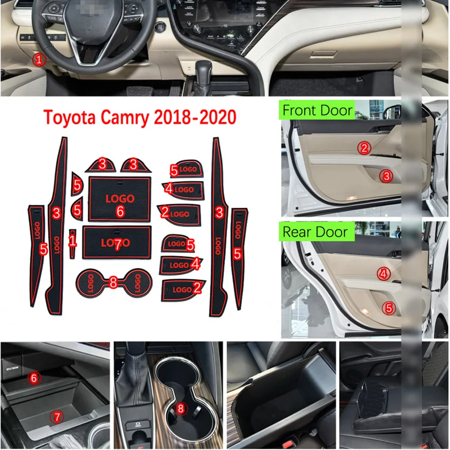 Противоскользящий коврик для Toyota Camry SE XSL XSE XV70 70 Daihatsu Altis Gate Slot Coaster анти-грязный Коврик для двери