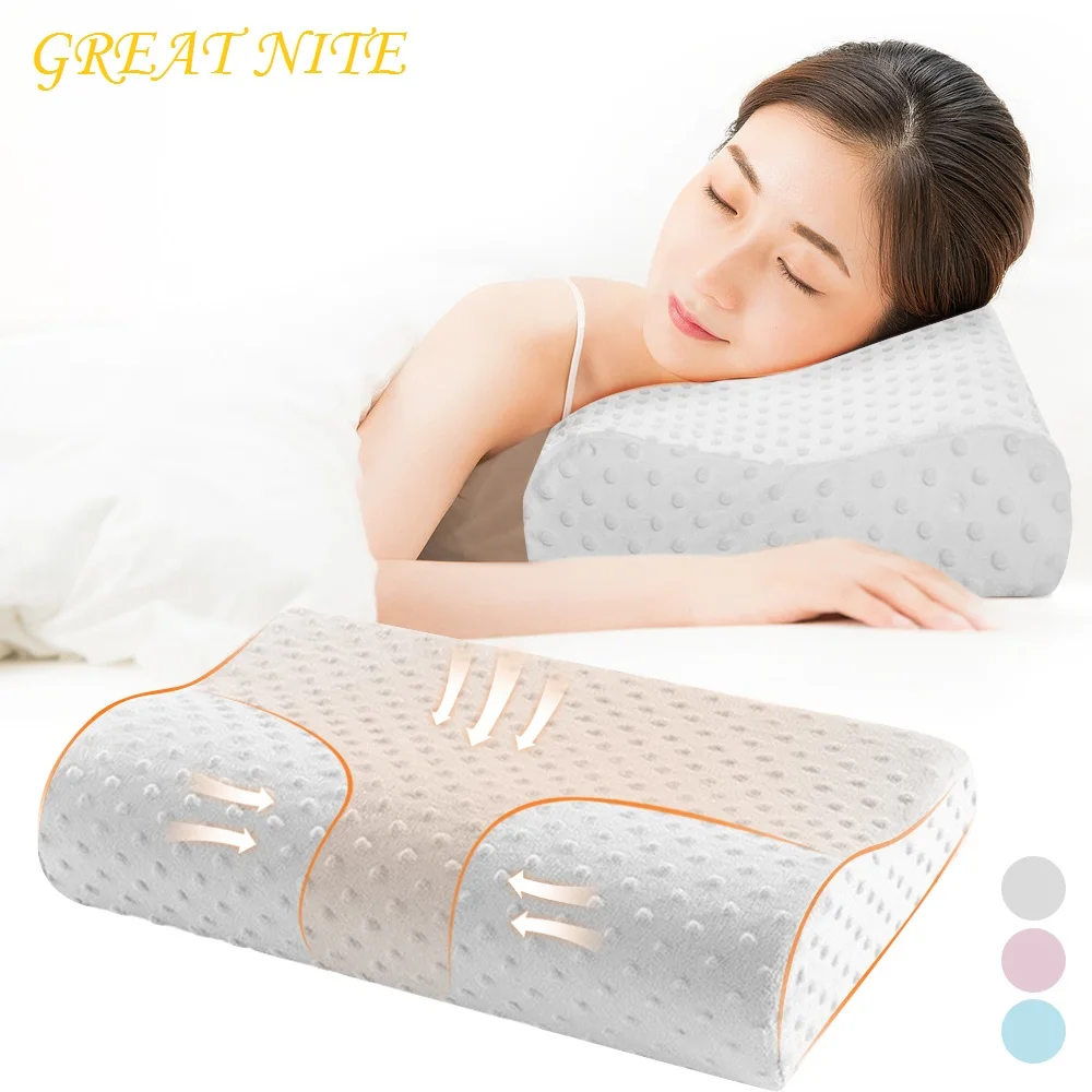 

1pc Slow Rebound Space Memory Cotton Pillow For Good Sleeping Relaxable Pillowcase Bedroom Living Room Commodity