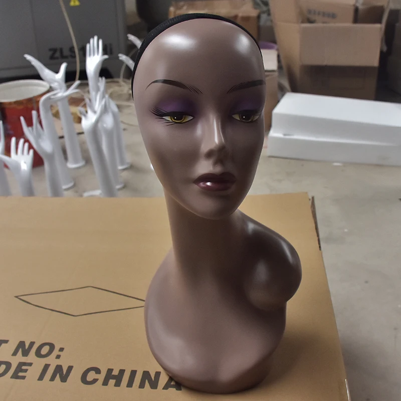 

New 1PC Female Realistic Mannequin Head ABS Jewelry And Hat Display Glasses Mold Stand Wig Display Manikin Head