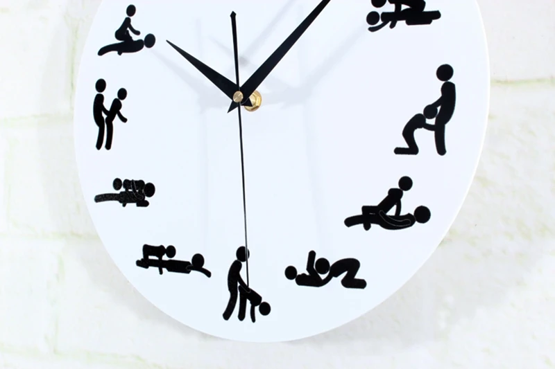 Современный дизайн секс позиция немой настенные часы для спальни настенные украшения бесшумные Make Love часы свадебный подарок duvar saati