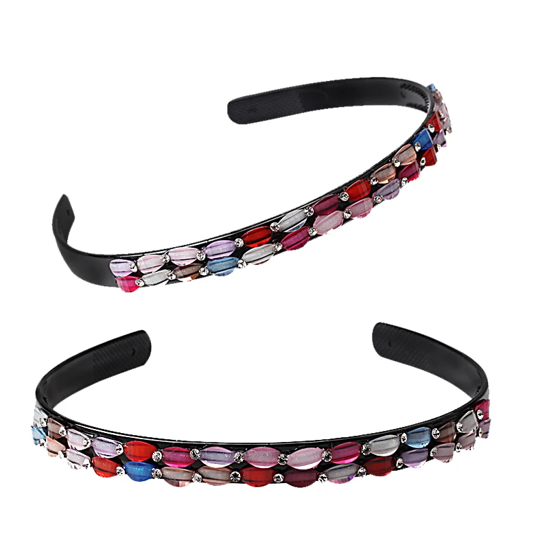 

M MISM 2019 New Fashion Women Handmade Rhinestone Headband Flowers Crystal Hair Bands Girls Hair Hoop Clasp Hair Accessories