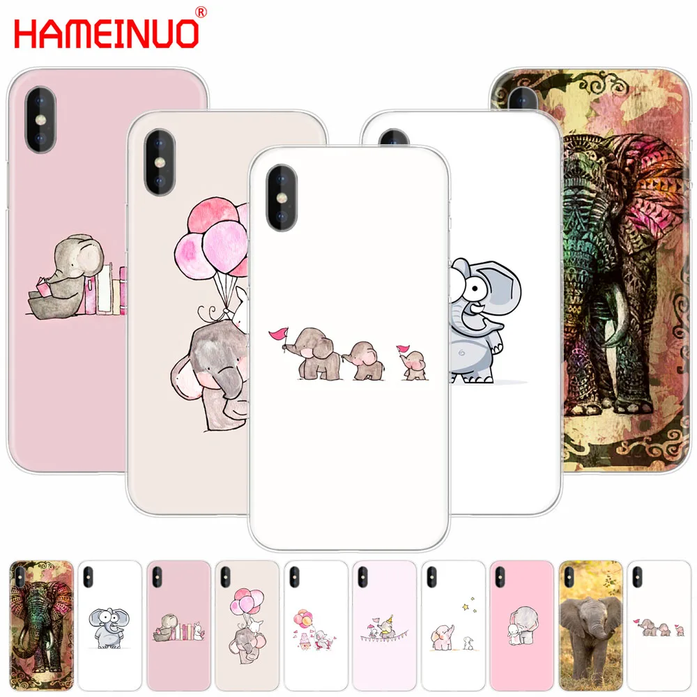 HAMEINUO с мультипликационным принтом в виде симпатичного слона и кролика сотовый