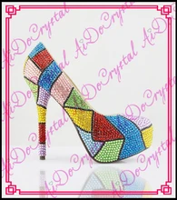 Aidocrystal neue kleine große größe runde kappe dünne sexy braut high heel schuh frauen pumpt dame plattform party heels schuh
