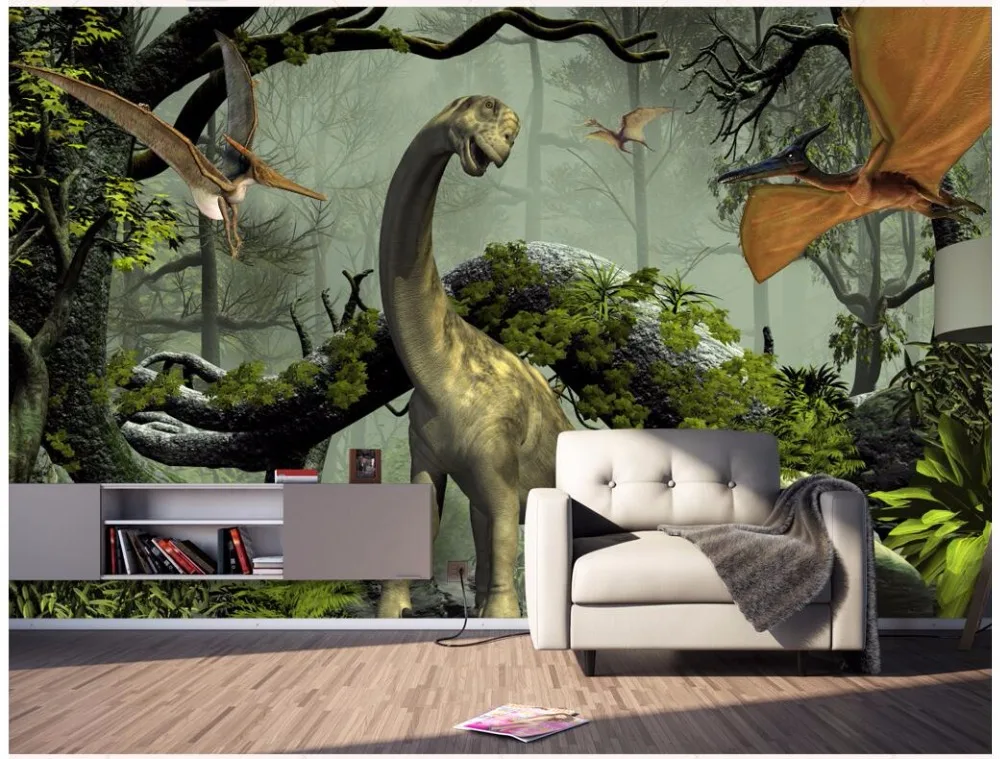 

3d wallpaper Jurassic dinosaurs era living room decor painting Custom mural photo 3d wall murals wallpaper for walls 3 d