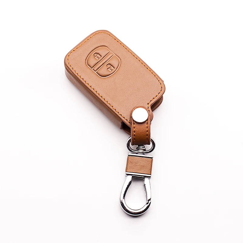 Fob Key Leather Car Key Holder Case Cover For TOYOTA Camry Highlander Crown Prado Land Cruiser Hilux Prius key case key case cover car key shell