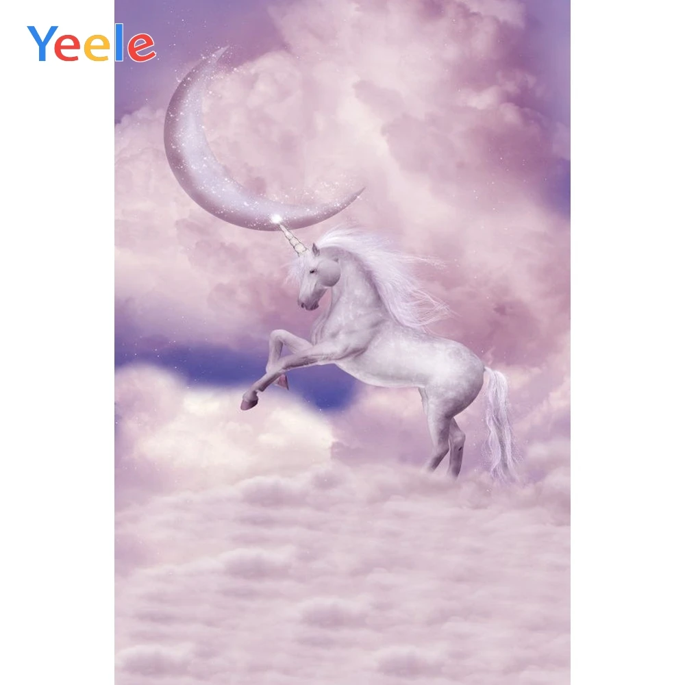 

Yeele Dreamy Flying Unicorn Moon Sky Cloud Baby Photographic Backgrounds Professional Photography Backdrops For The Photo Studio