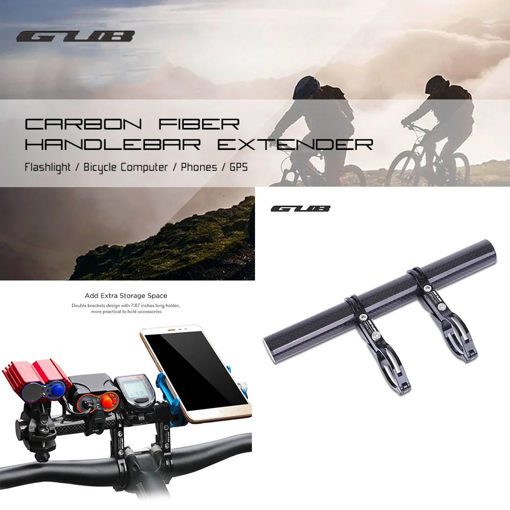 GUB 20CM Handlebar Extender MTB Bike Double Handlebar Extender Carbon