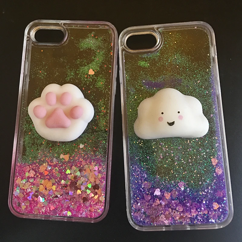 Case for iPhone X 6s 5 SE Case 3D Soft Silicone Cat Squishy Kneading Silicon TPU Phone Case Cover for iPhone 6P 7P 7 8P (27)
